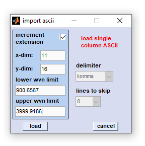 importing single column ASCII files